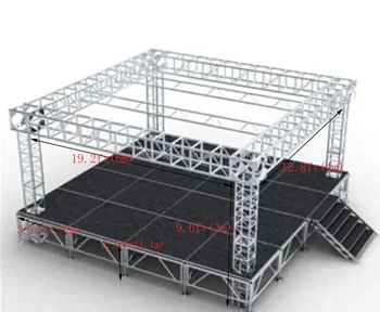 Aluminum Truss big stage platform palco para show eventos estrutura palco