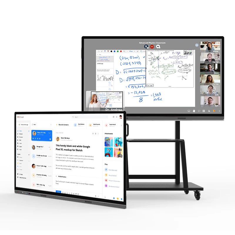 Interactive Whiteboard Infrared Multi Finger Touch Ultra Slim Aluminum Frame Trace Smart Boards for School/Office