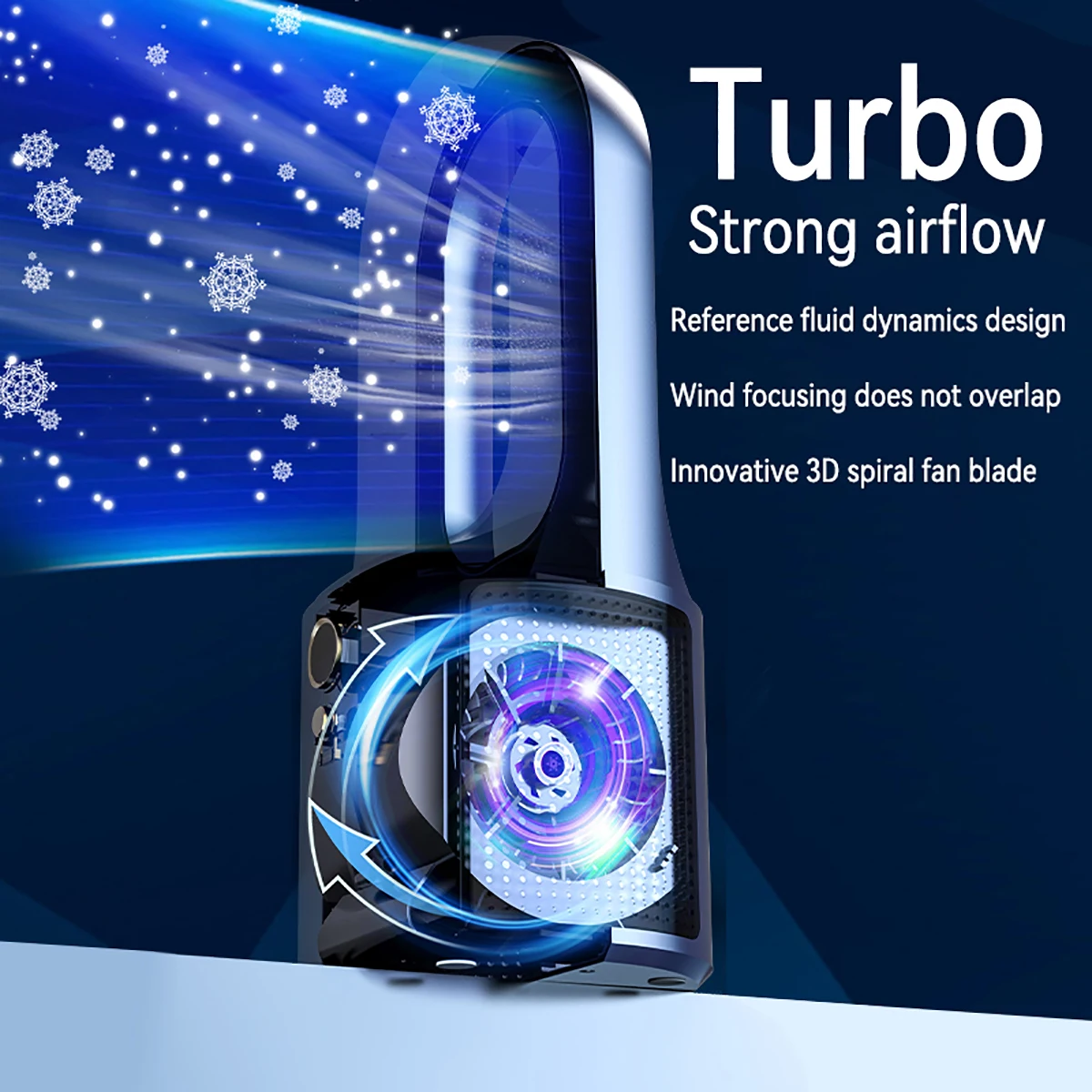 2023 Smart Electric Personal Bladeless Desk Fan Standing Table Usb