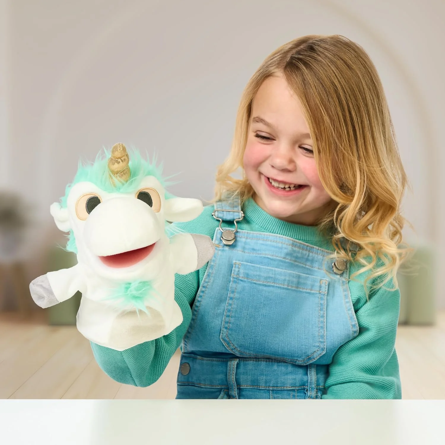 Factory Price Wholesale Early Learning Children Plush Stuffed Toy Hand Puppet Children Bob Bilby and Unicorse Plush Puppets