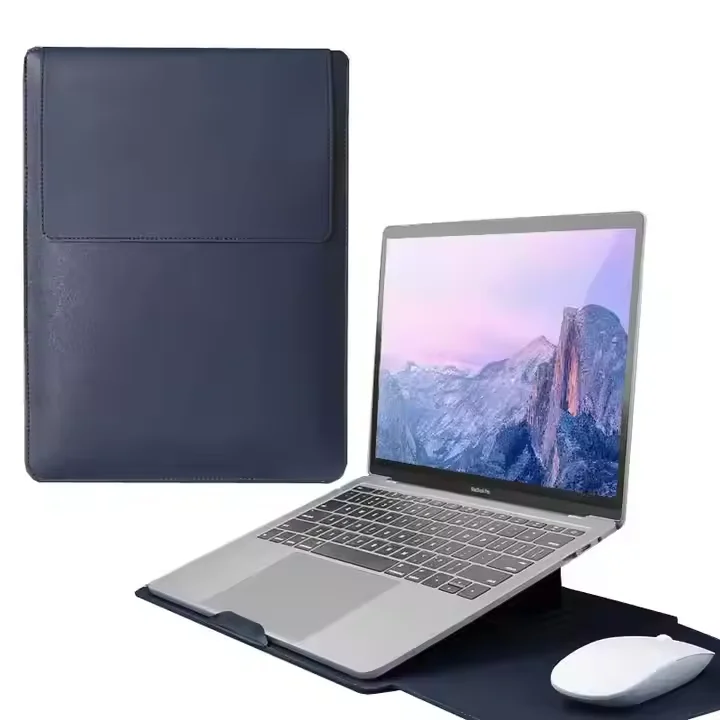 153 inch ultra thin computer pu leather sleeve with stand-37