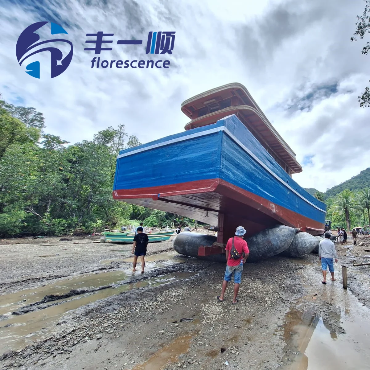Slipway Balloon Docking Rubber Ship Launching Marine Airbag Marine Airbags for Boat