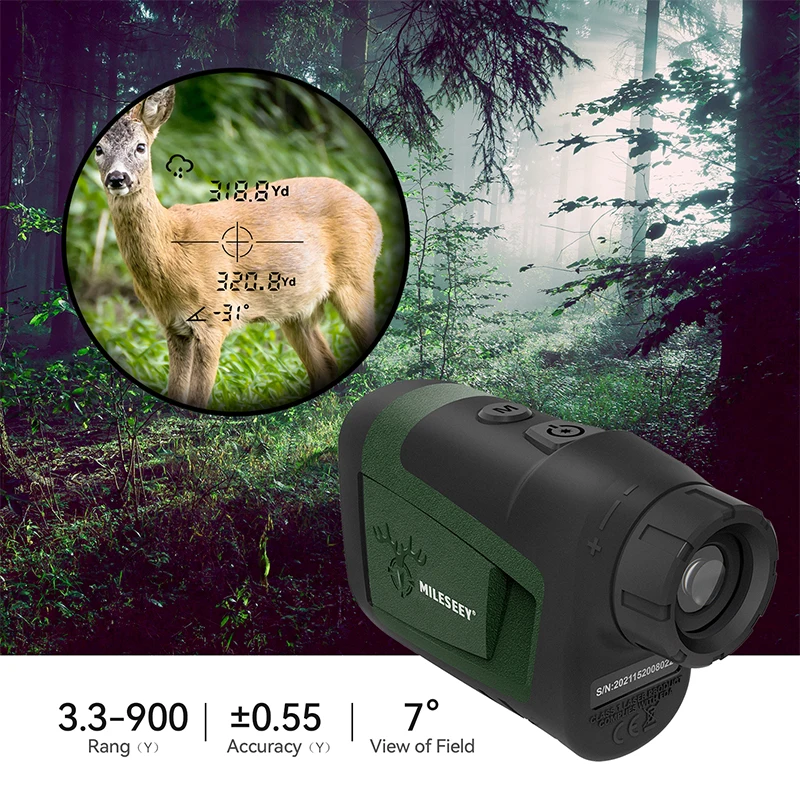 Mileseey 900 Yard Rain And Fog Mode Long Distance Laser Rangefinder