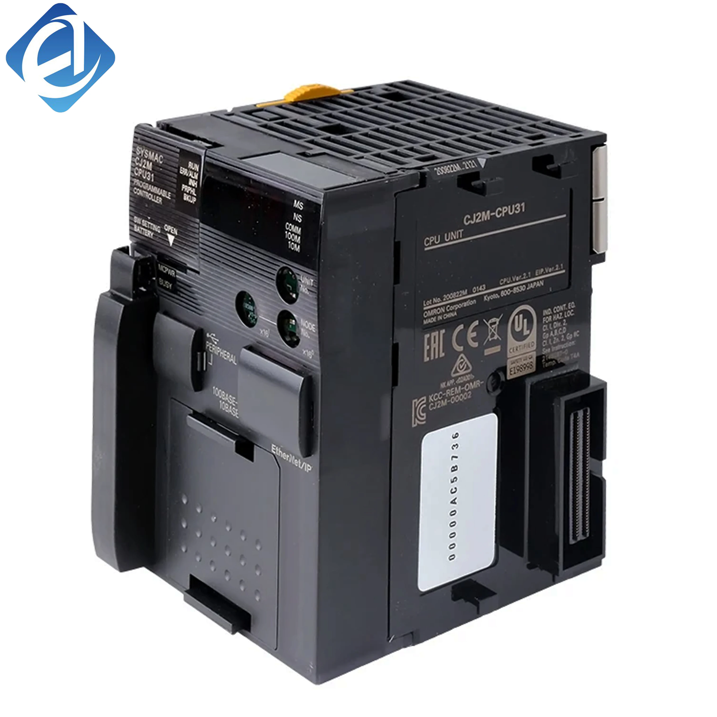 Novi originalni CJ2M-CPU31 Omron CJ2M serija PLC CPU jedinica, djeluje kao glavni upravljač za srednje i male industrijske automatizacijske strojeve i proizvodne linije.