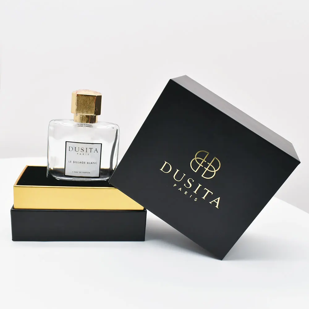 Custom Diffuser Box Packaging Diffuser Bottle Box Gold Hot Stamping Perfume Case With EVA Velvet