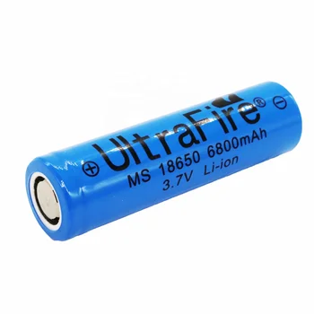 Batería UltraFire Litio-ion, recargable, 3.7V, 6800 mah.