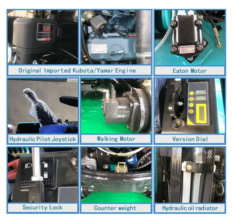China Excavator 800 kg Mini Small Excavators 08 Mini Electric Digging Diesel Household Hook Machine
