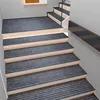 Alfombra de escalera de lana - Rayas verticales gris oscuro