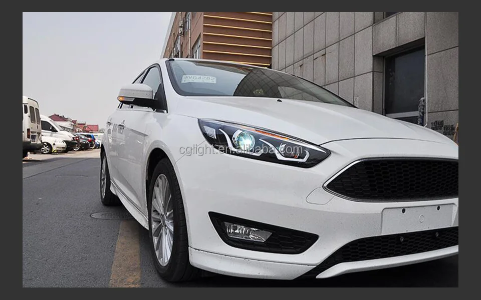 Faro delantero para coche Ford Focus, lente de proyector, señal dinámica Drl, accesorios automotrices, 2015-2017