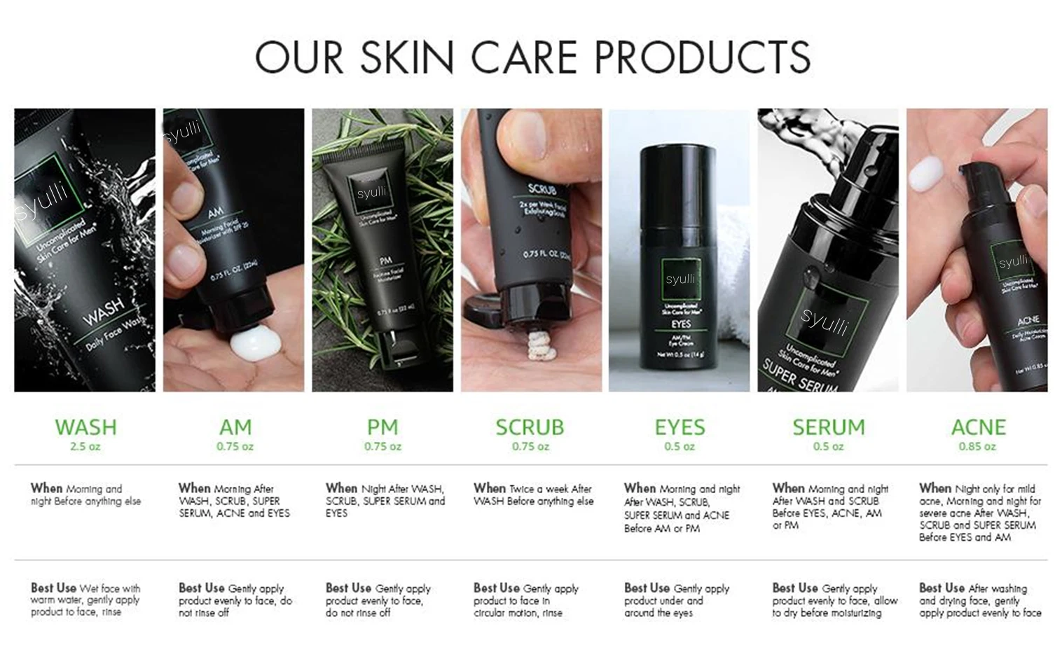 Oem Men's Skin Care Products Oil Control Moisturizing Organic Natural