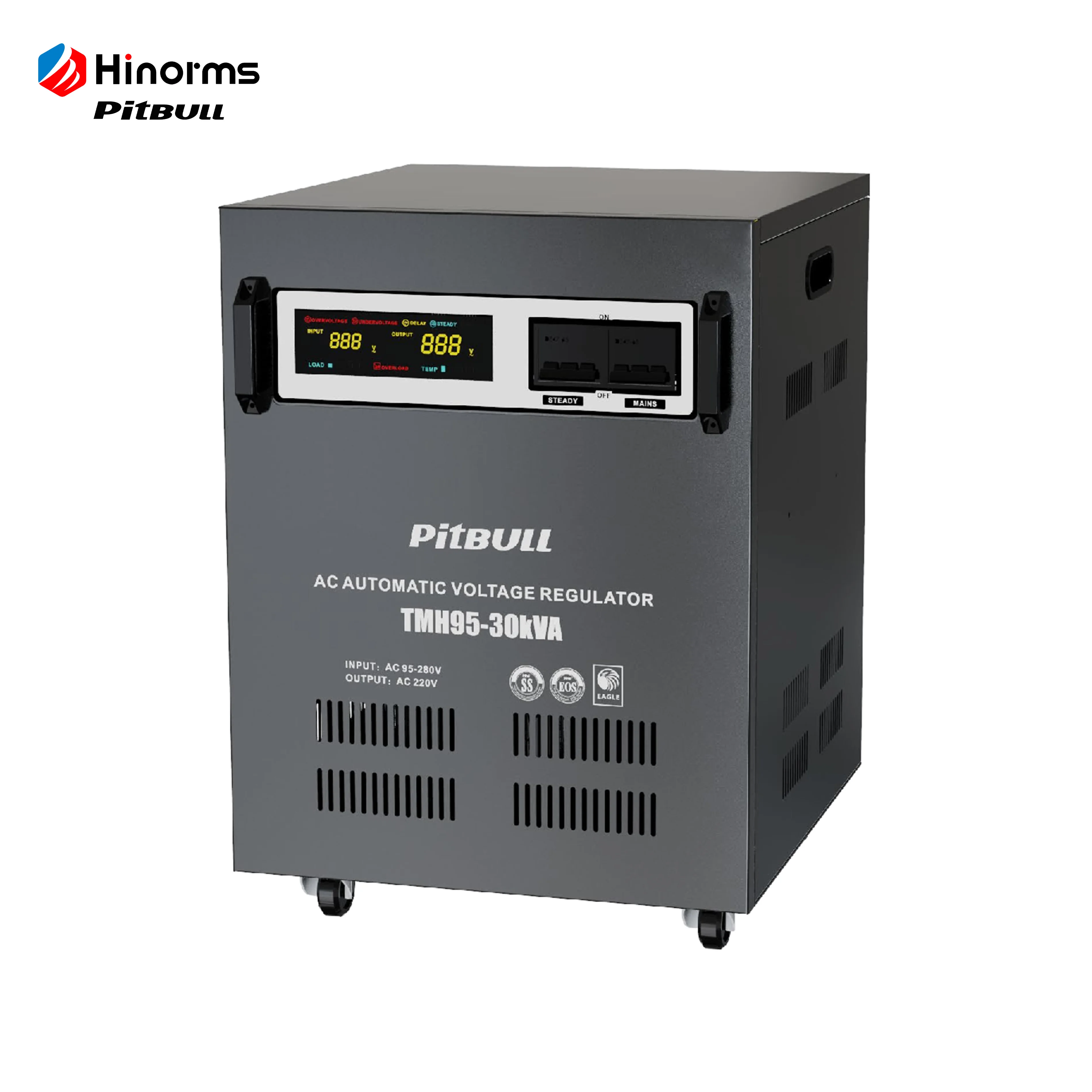 TMH-30KVA Automatic Voltage Regulator Stabilizer Single Phase High Quality AC Pitbull Power Stabilizer LED Display Protector
