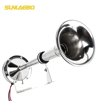 12V Single 100% Stainless Steel High Tone Marine Horn - Unicom Radio - View #3