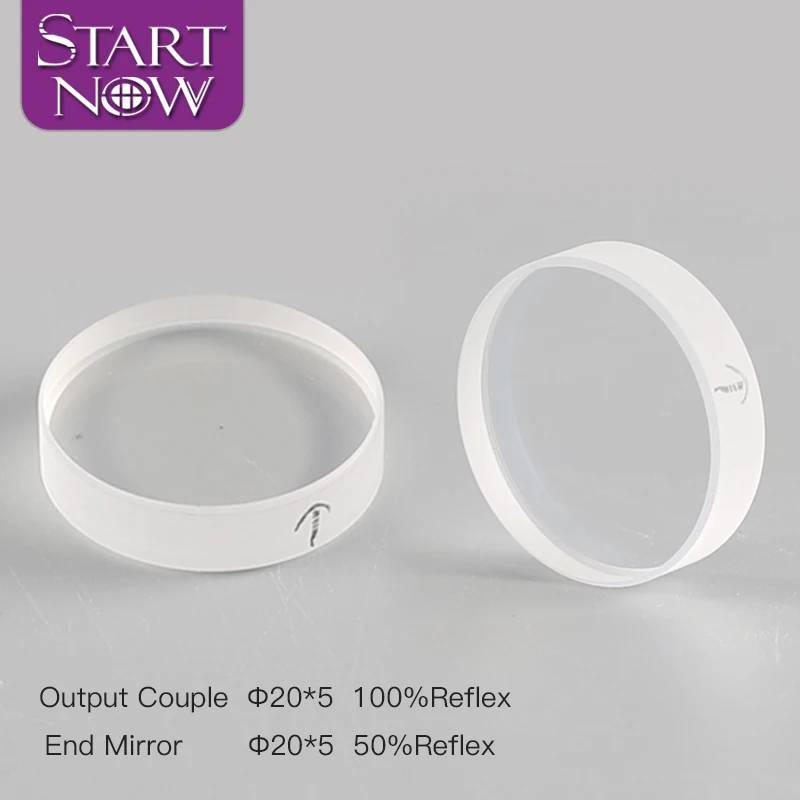 Startnow 20x5 YAGキャビティミラー溶融シリカレーザー部分反射ミラー