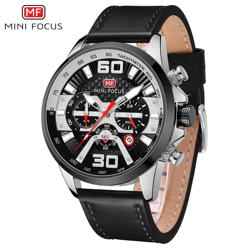 Mini Focus Custom Logo OEM Customize Watch Men Genuine Leather Strap Wristwatches Male Watch Clock for Kids