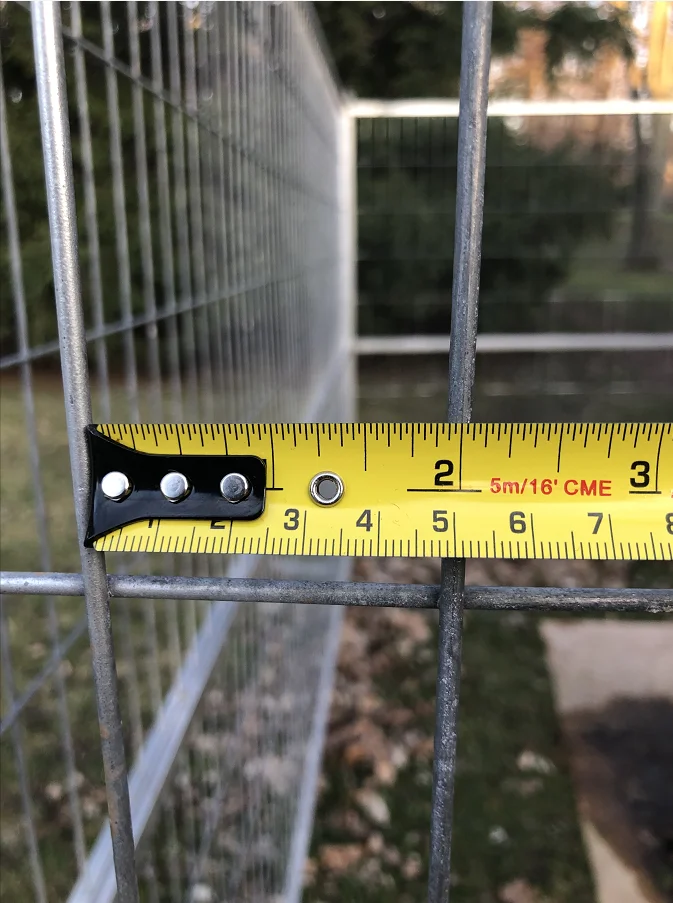 Chain Link Fence Panels 6' x 14' cross brace mesh 57mm x 57mm x 2.8mm wire tube 1½"(38mm) x 16 gague