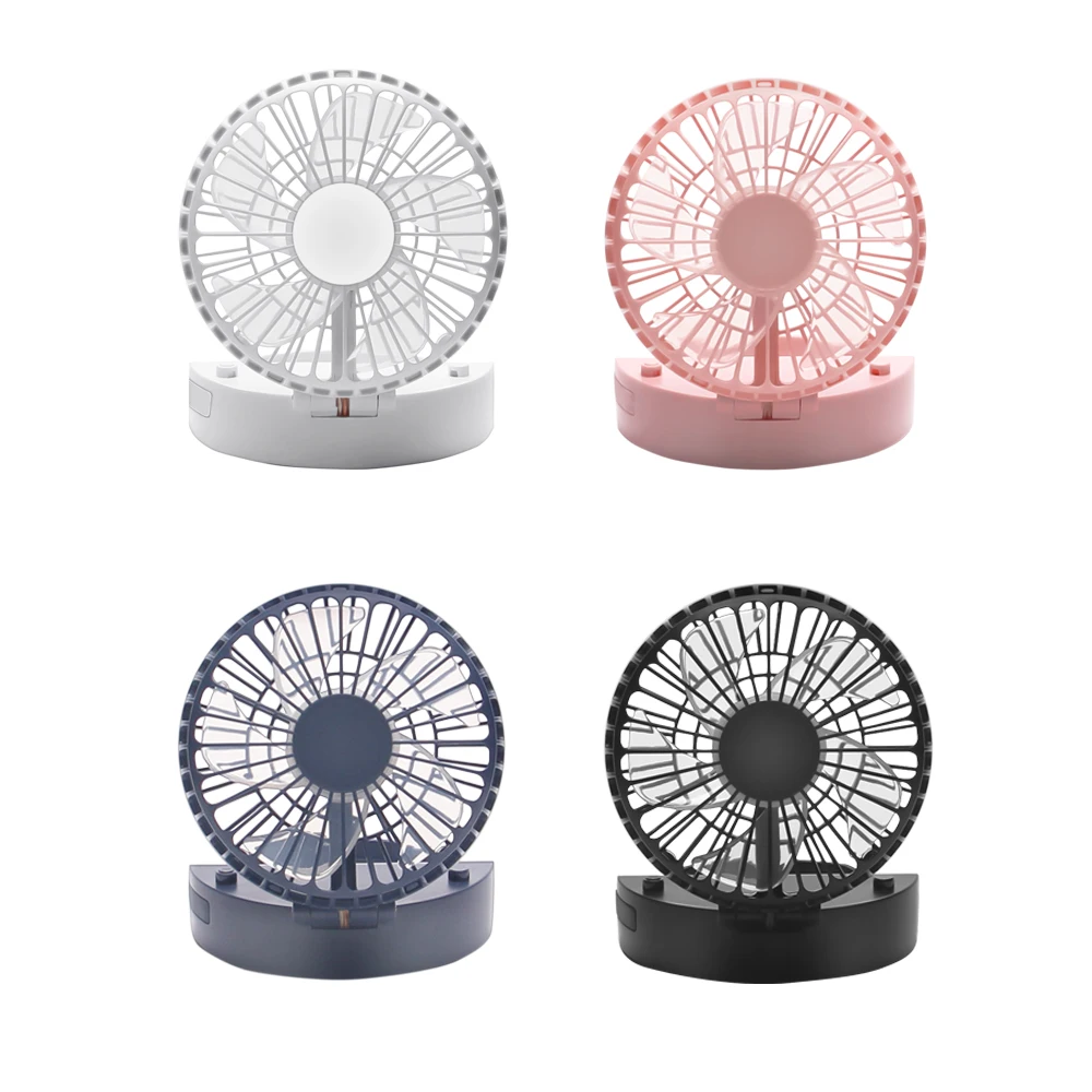 Topsharp 4 Speeds 360 Degree Rotatable Battery USB Powered Rechargeable Baby Crib Fan