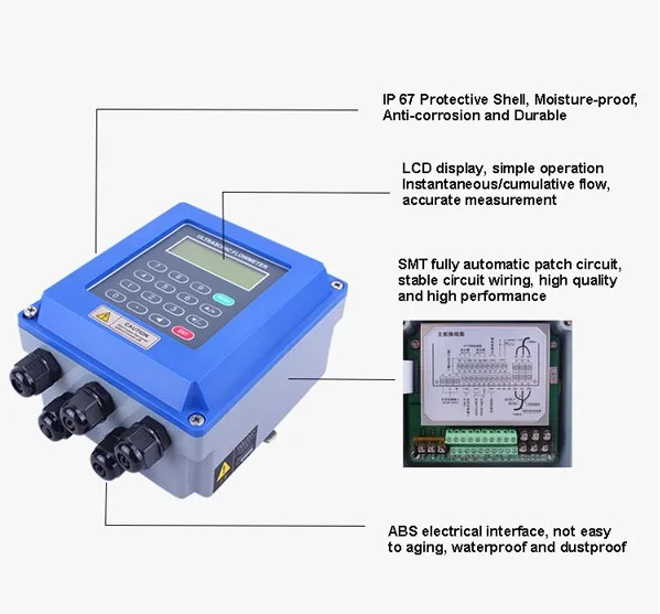 Wall Mounted Rs485/pulse/4-20ma/relay/gprs Output Ultrasonic Liquid ...