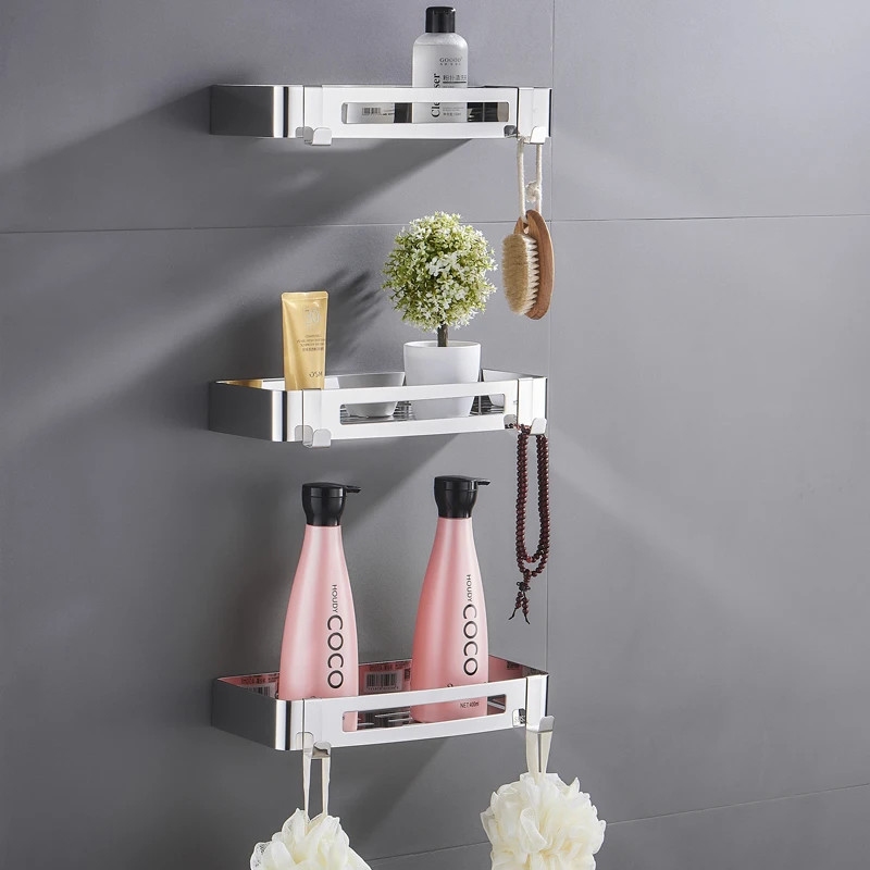 Bathroom shelf toilet toilet vanity triangle towel storage wall-free punching wall hanging bathroom shelves