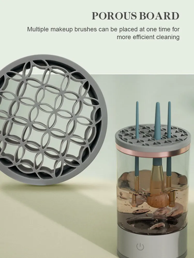 Fast Instant Electric Makeup Brush Cleaner Machine Automatic Brush Cleaner Spinner Tool USB Power Source for Household Use