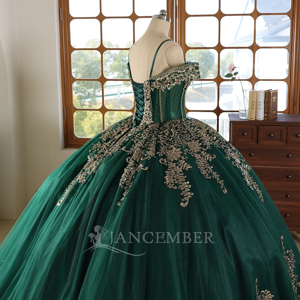 kylie jenner emerald green dress Zapaka Women Sparkly Sweetheart Prom Dress with Slit Mermaid Corset Dark Green Long Party Dress with Lace, Dark Green / US16W main image 1