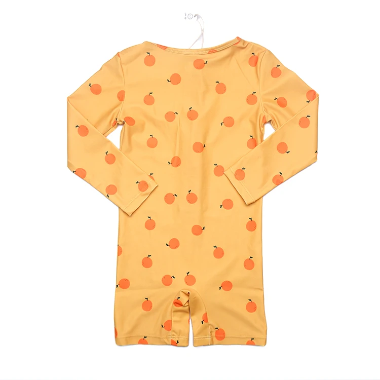 Wholesale Long Sleeved One Piece Print Floral Children Baby UV Swimwear Sunscreen 50+ UV Swimsuits supplier