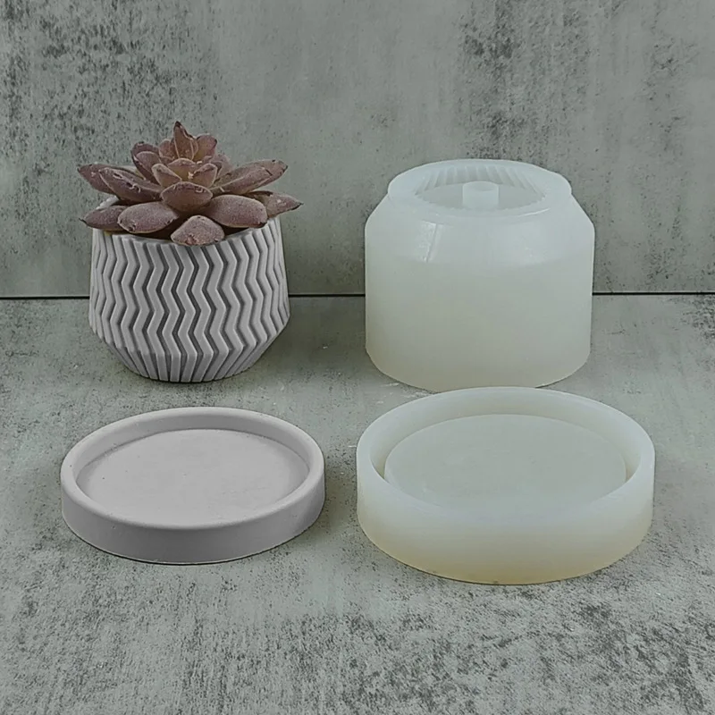 3D Tree Stump Flower Pot Shape Silicone Mold Epoxy Resin DIY Polymer Clay Plaster Tool Succulent Plants Pot Decoration Mould