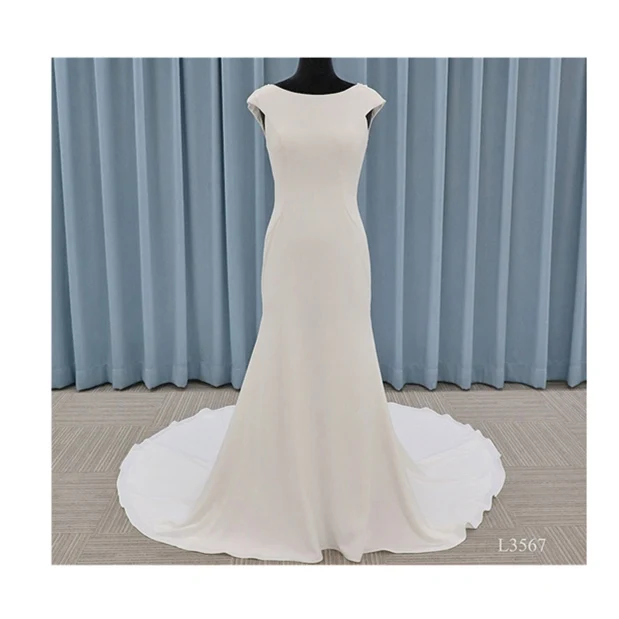 satin wedding dresses with buttons down the back