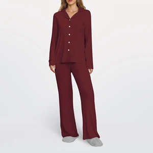 Christmas Ladies Sleepwear Lenzing Modal Lounge Sleep Set Pajamas Skin Friendly PJ Set Womens Longewear