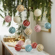 Wholesale Christmas powder coated ball red white pink small ball for Christmas day decor Christmas tree decor window display