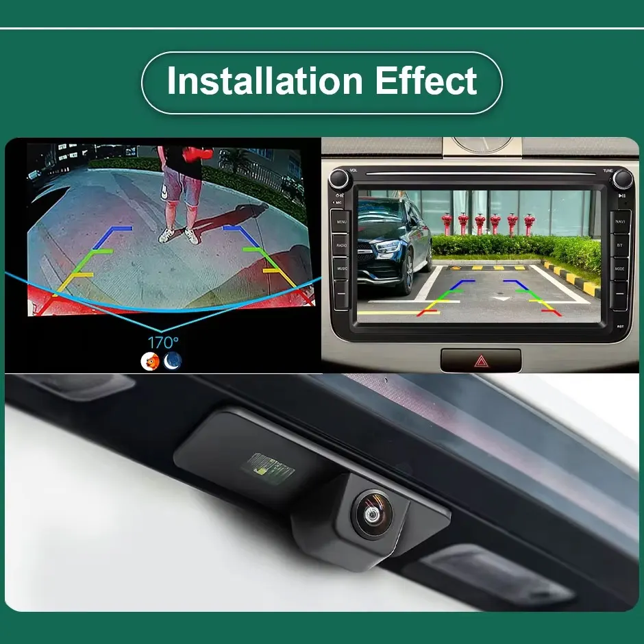 Telecamera Retromarcia AHD 1280P, 170° IP68, Per Seat Mii, Skoda Citigo, VW Up!, Ibiza IV E V – Notte E Parcheggio