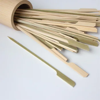 Estick Wholesale Square Bamboo Skewer Teppo Bamboo Skewers Sticks Eco-Friendly Bamboo Stick With Handle