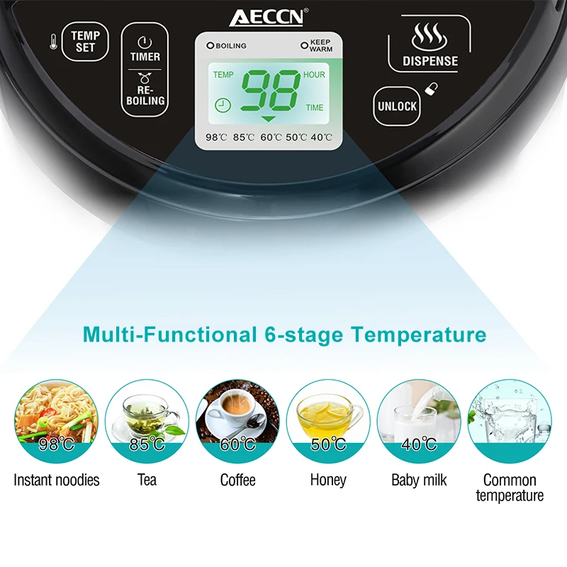 AECCN OEM Kitchen 3.5L 5L Capacity Water Boiling Tea and Coffee home electronics appliance Electric Thermo Pot