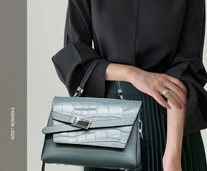 2026 Custom Crocodile Ladies Bags Genuine Leather Handbags Belt Buckle Women Handbag