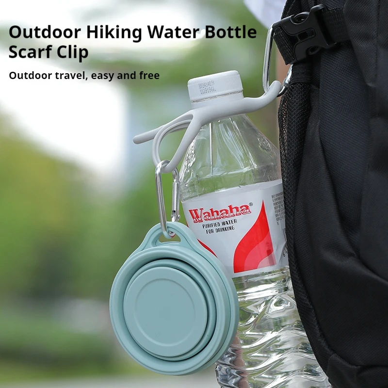 Portable Durable Silicone Water Bottle Holder Hook Holder Clip
