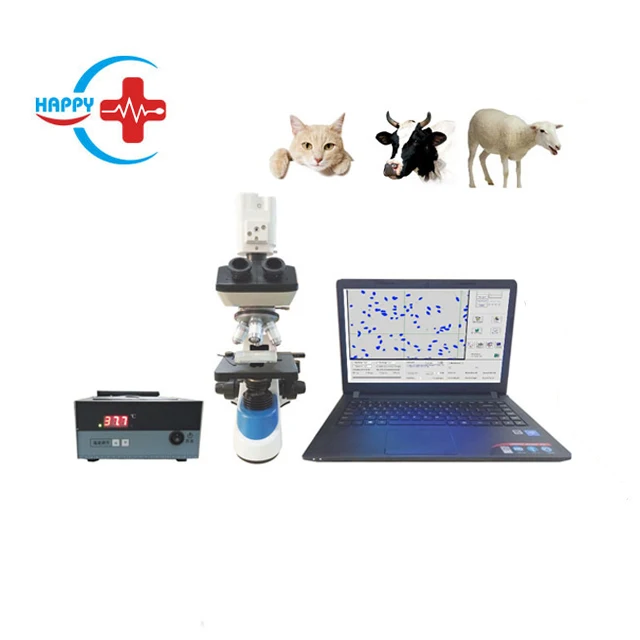HC-B028V хит продаж ветеринарный анализа спермы машина/собака Кот лошадь имитация окраски коровы качества спермы АНАЛИЗАТОР чехол