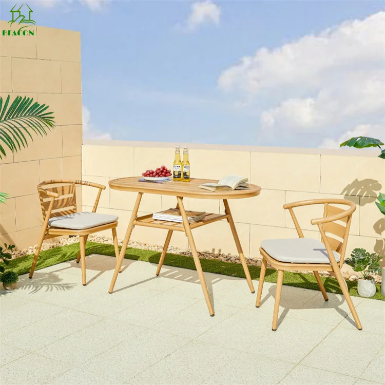 Outdoor Balcony Patio 3 Piece Bistro Set Space Save Outdoor Garden ...