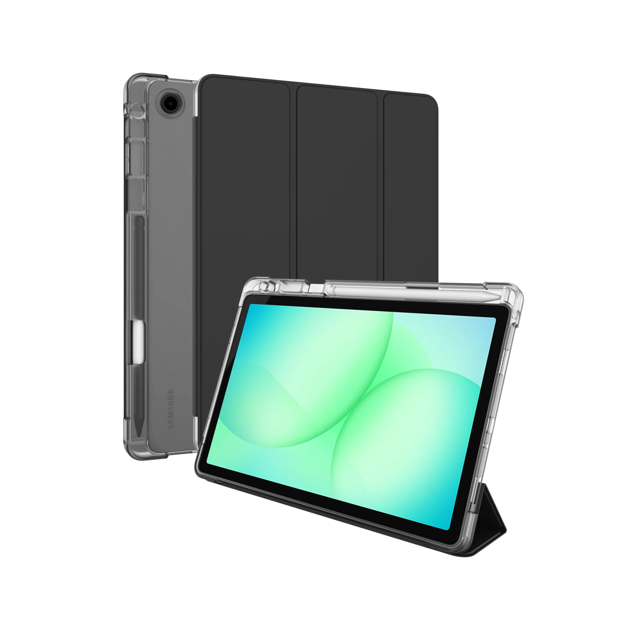 For TPU Shockproof Tri-Fold Tablet Case with Magnetic & Anti-Fingerprint Features for Tab A11 A9
