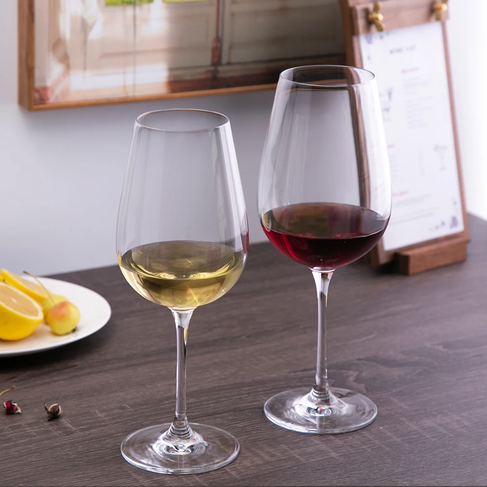 Factory Low Price Stock European Different Sizes 17oz Goblet Red White Wine Glasses Stem Glassware Machine Pressed Glass