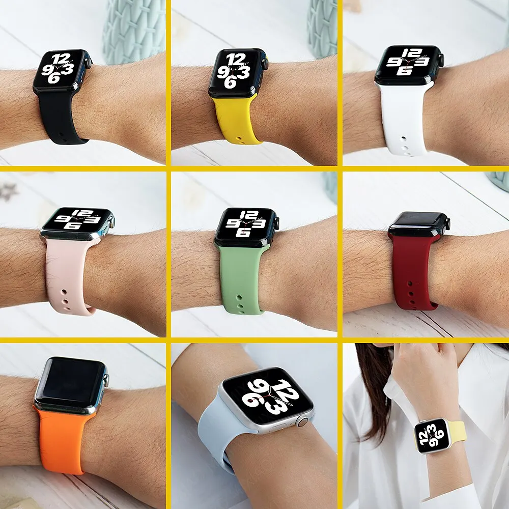 62 Colors For Classic Silicone Apple Watch Bands Smart Sport Rubber