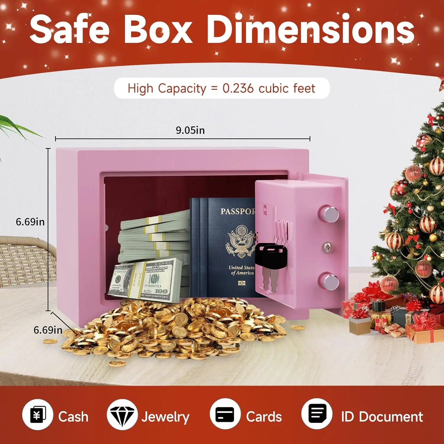 CEQSAFE Digital Security Mini Safe Stainless Steel Deposit Box for Money Home Office Hotel factory