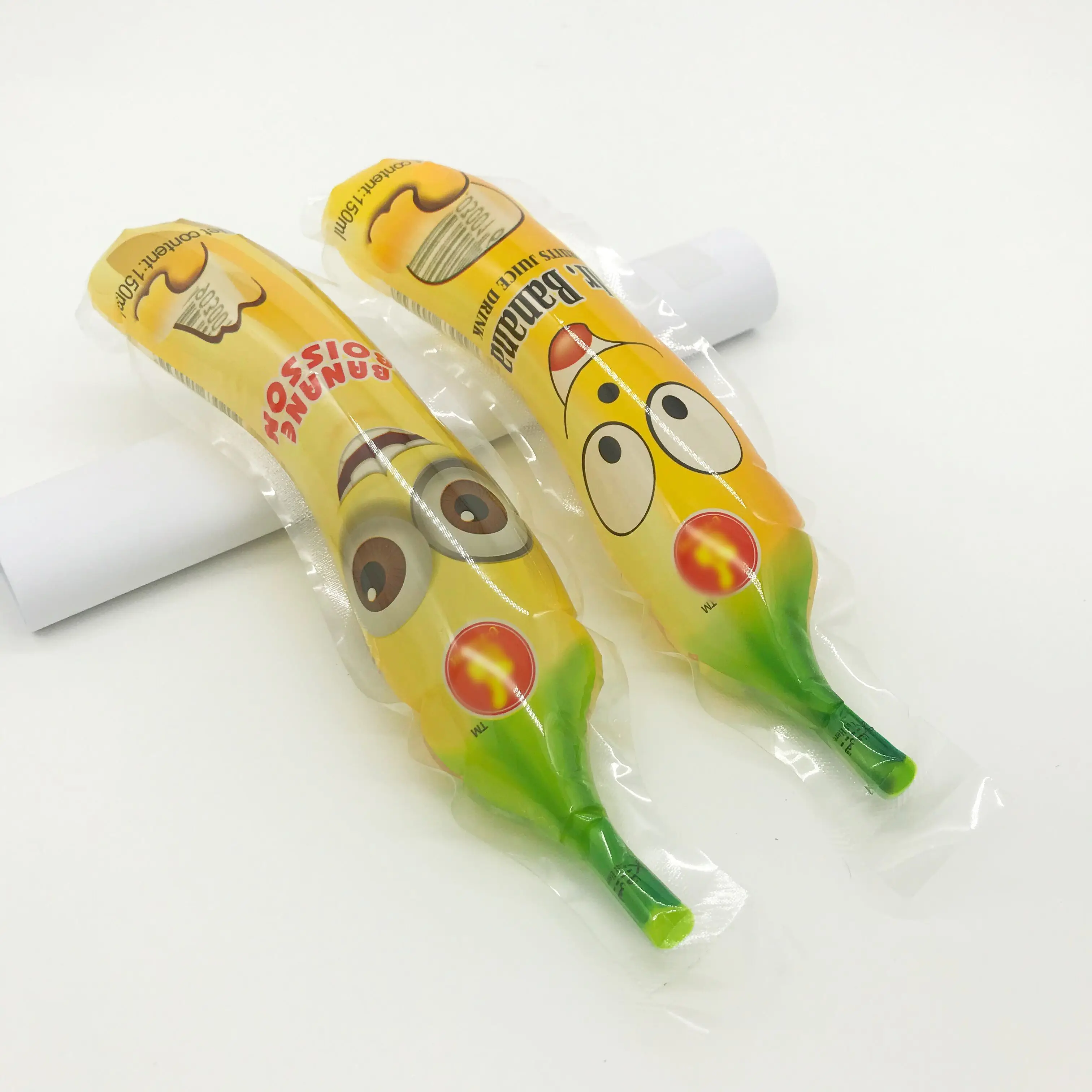 High-Quality Certification Eco-Friendly Drinking Water Bag Custom Banana Shaped Fruit Injection Juice Bag Plastic Drink Pouch