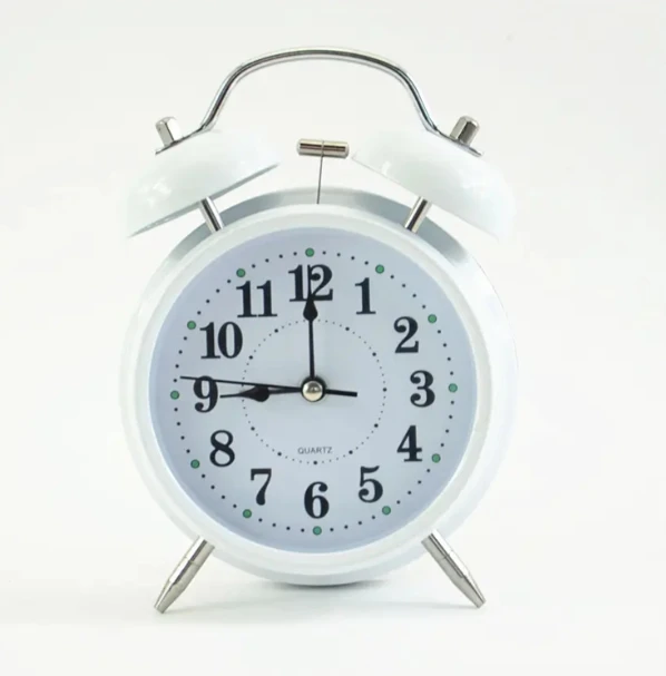 2024 Night Light Aloud Alarm Button Backlight Silent Quartz Alarm Clock Children Classic Bell Alarm Clock With Roman Numerals