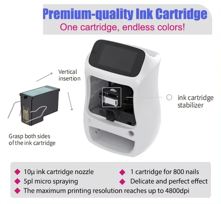 ICE NOVA Designs Finger Nails Printing Machine Nail Printer Finger DIY Print Art WIFI Automatic 3D Art for Salon Use