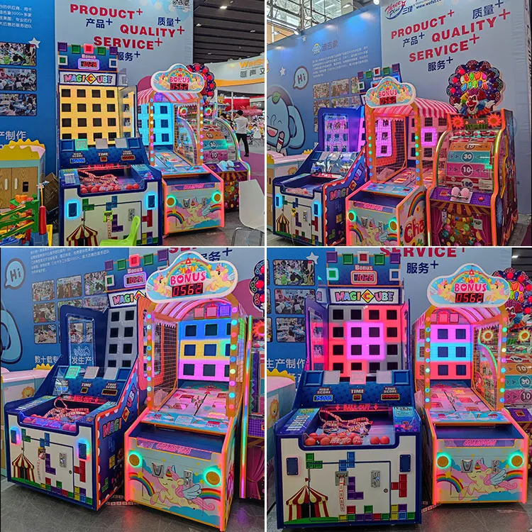 Threeplus Throwing Ball Pixel Game Machine with Horse Racing