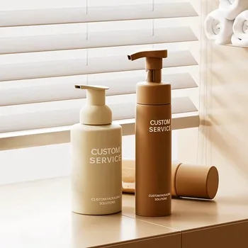 2024 New Product Ideas Coloured Plastic 50ml Foam Pump Bottle for Skin Care Serum Barber Shop Hair Dye Travel Pump Foaming