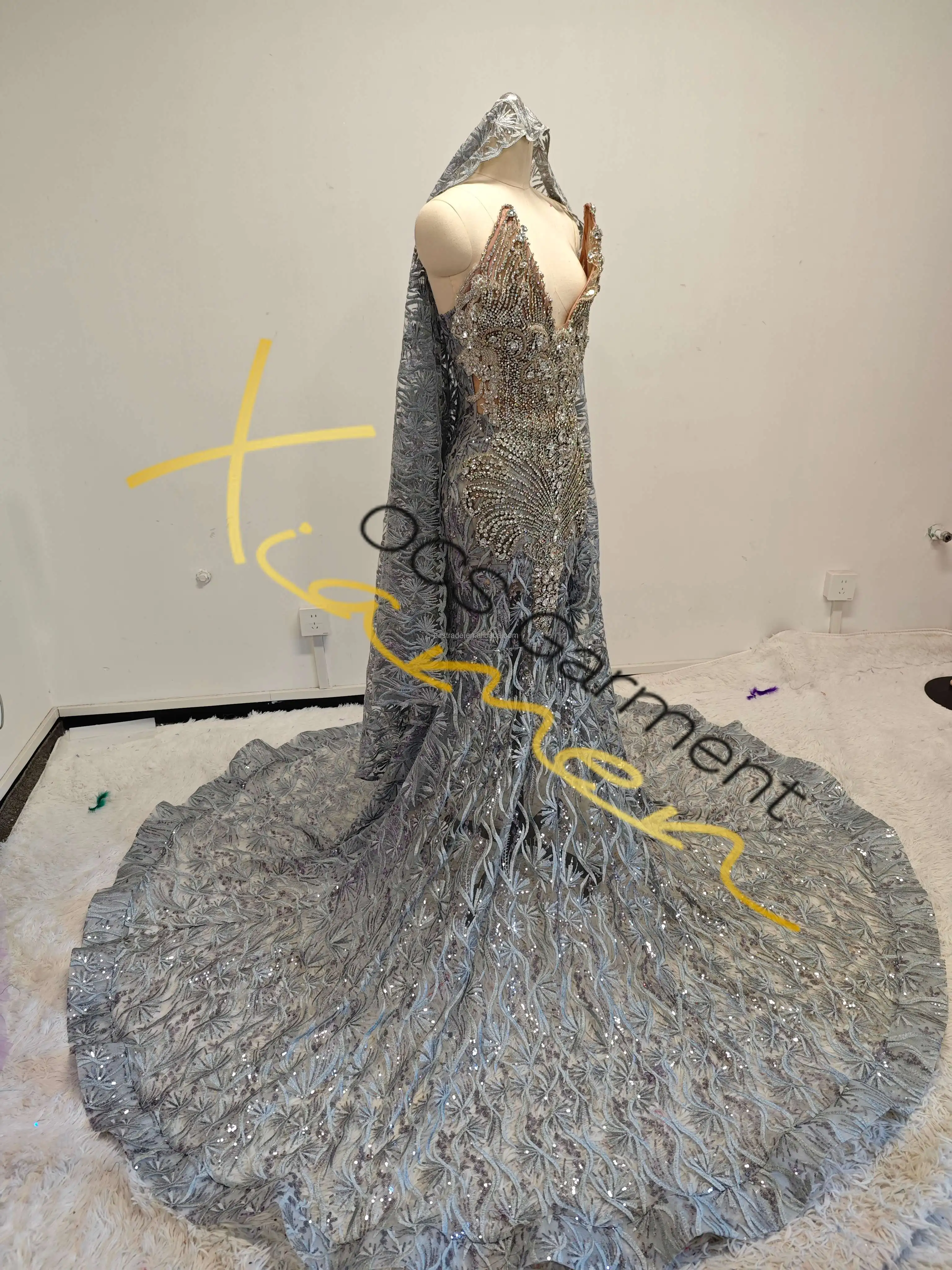 diamond beaded dress Golden Luxe Dress – Gold Rhinestone Bodycon Party Dress main image 0