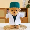 Oso pardo-bata de médico-sombrero