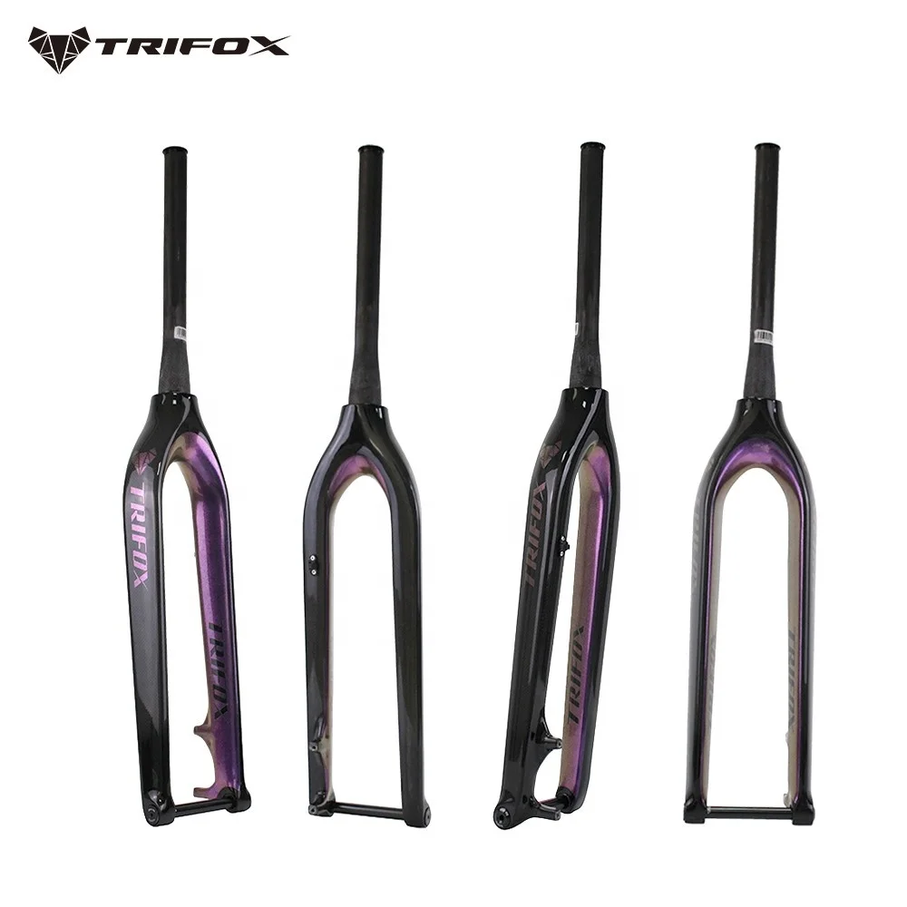 TRIFOX TMK100 углеродная MTB вилка заводская цена 700c дисковый сквозной тормоз 100*15 мм 29er T800 углеродное волокно горный велосипед