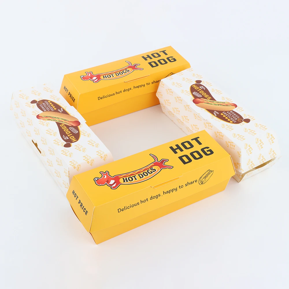 waffle corndog pink Lunch Hot Dog drawer Boxes For Food Packaging sandwich plain delivery takeway Waffle For Catering Containers