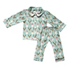 Santa Reindeer Mint Pajama Set